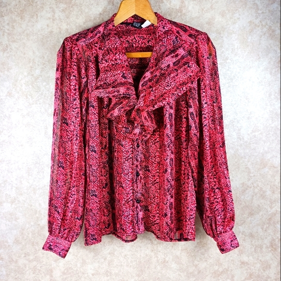 Vintage 1970's GIANNA Silky Blouse - Picture 1 of 7